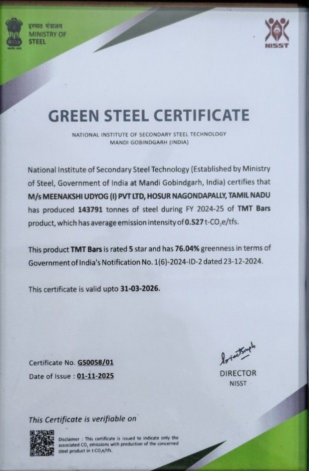 Green Steel Certificate